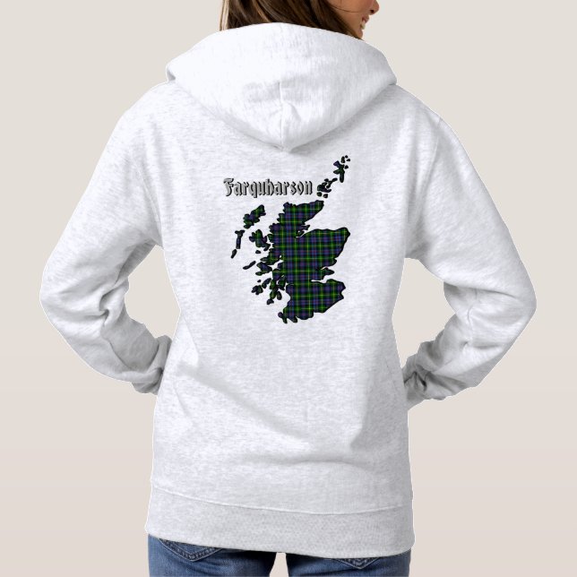 Sudadera Farquharson Clan Badge & Tartan w/Motto (Reverso)