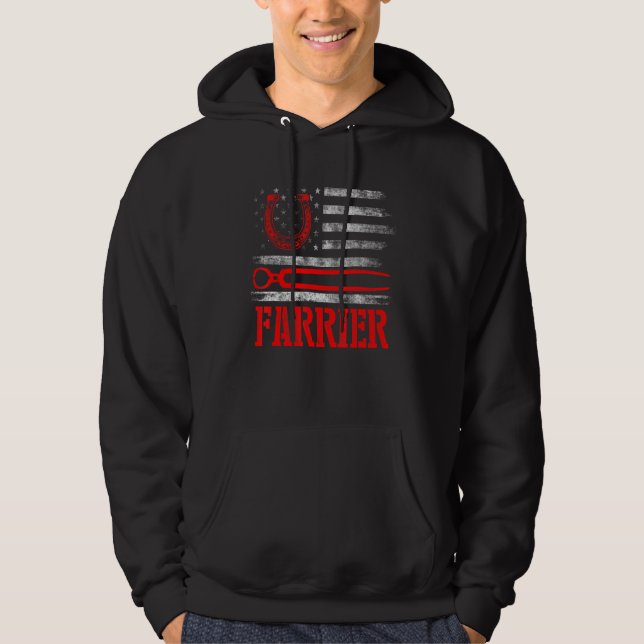 Sudadera Farrier Horseshoe Hoof Trimming Equine Shoeing 35 (Anverso)