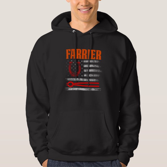 Sudadera Farrier Horseshoe Hoof Trimming Equine Shoeing 39 (Anverso)