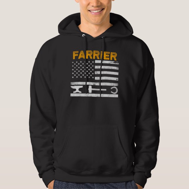Sudadera Farrier Horseshoe Trimming Equine Shoeing _45 (Anverso)