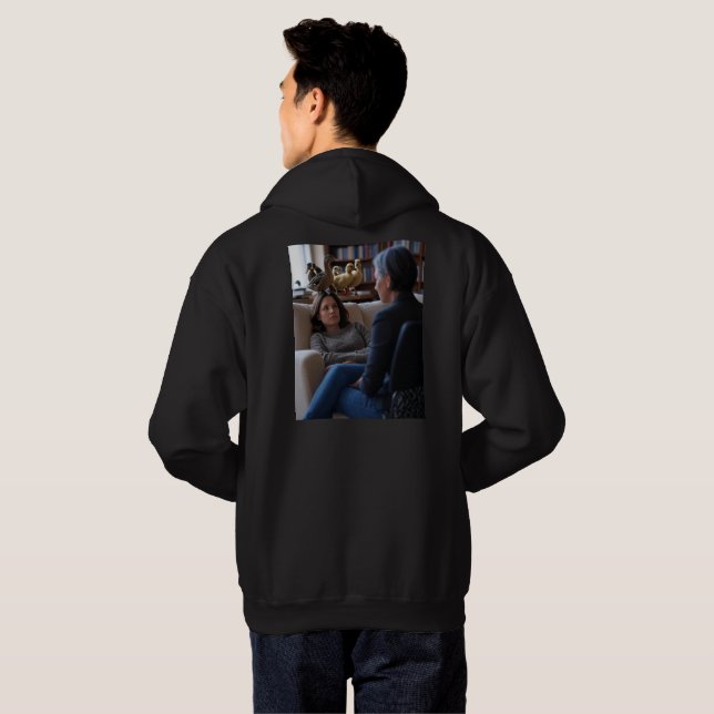 Sudadera Fascination With Ducks men black hoodie back (Reverso completo)