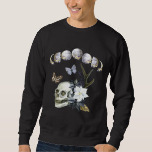 Sudadera Fases De La Luna De La Calavera De La Mariposa De