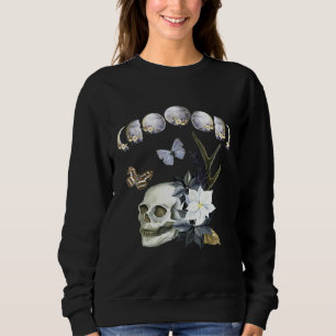 Sudadera Fases De La Luna De La Calavera De La Mariposa De 