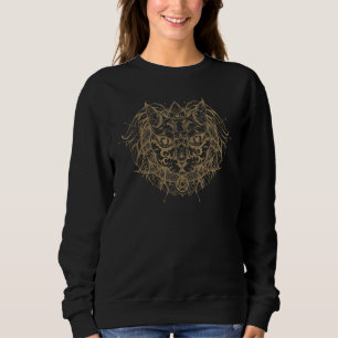 Sudadera Fases De La Mujer Gato Pagan Wicca Moon Del Gótico