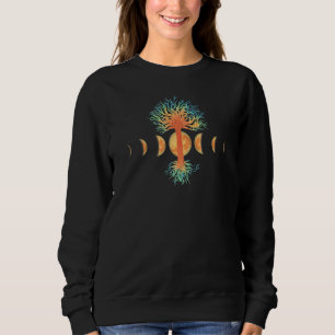 Sudadera Fases Del Yoga Zen Moon Tree Of Life Mystical