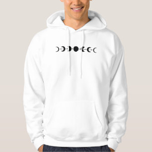 Sudadera Fases lunares en negro y horizontal con mínimo
