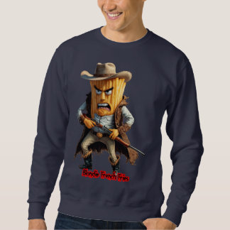 Sudadera Fast Food French Fries on a Navy Blue 