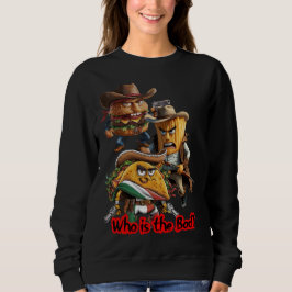 Sudadera Fast Food in the Wild West on a Black