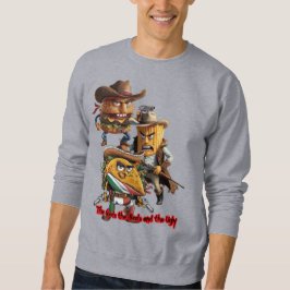 Sudadera Fast Foods in the Wild West on a Grey