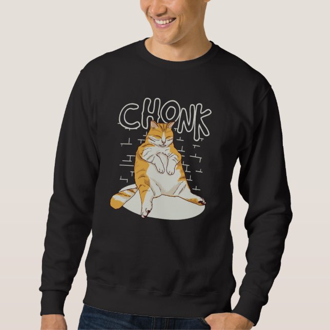 Sudadera Fat Cat Chonk Scale Chonky Chubby Kitten Sarcasm M (Anverso)