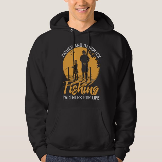 Sudadera father daughter fishing partners quote vintage (Anverso)