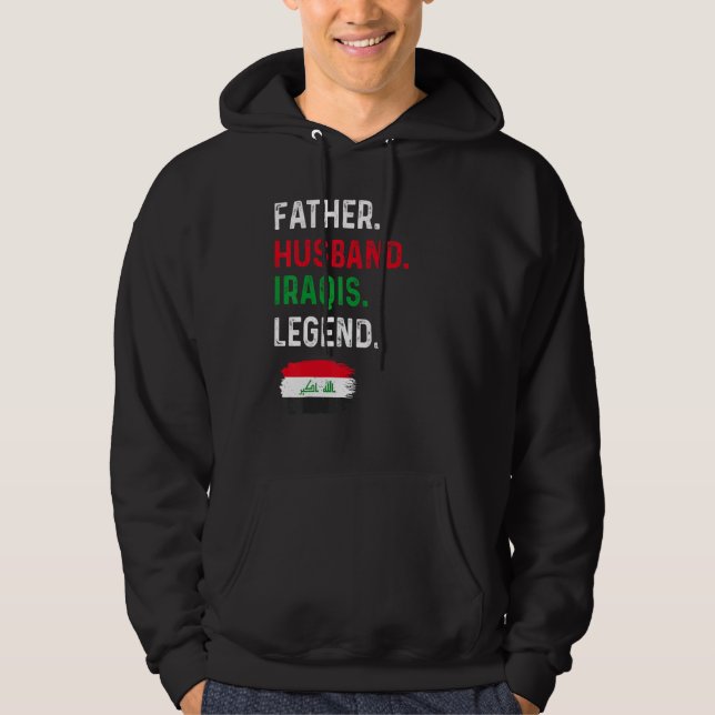 Sudadera Father Husband Iraqis Legend Proud Dad Iraq Flag (Anverso)