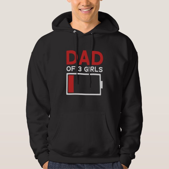 Sudadera Father of 3 Girls Father's Day Dad (Anverso)