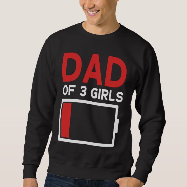 Sudadera Father of 3 Girls Father's Day Dad (Anverso)