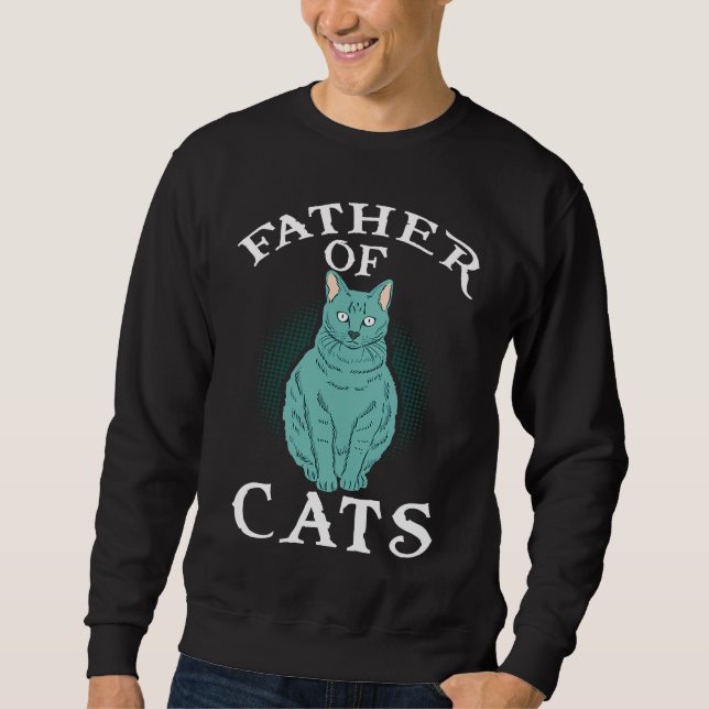Sudadera Father of Cats  Catfather Cat Dad (Anverso)