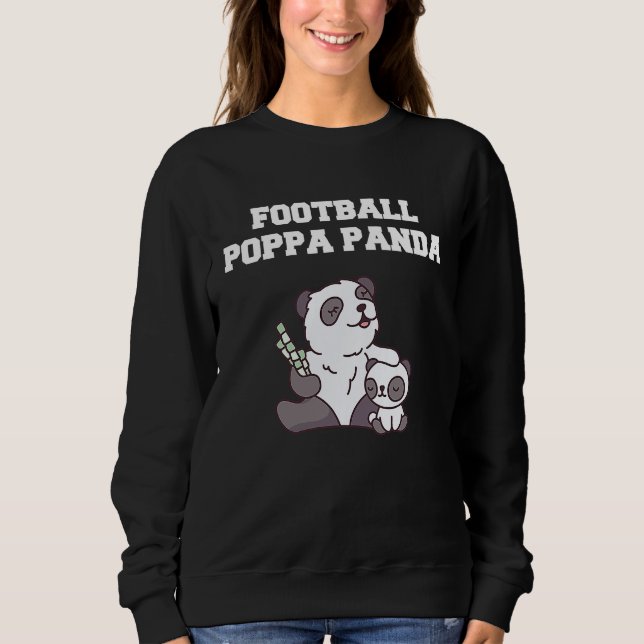 Sudadera Father's Day  Football Poppa Panda (Anverso)