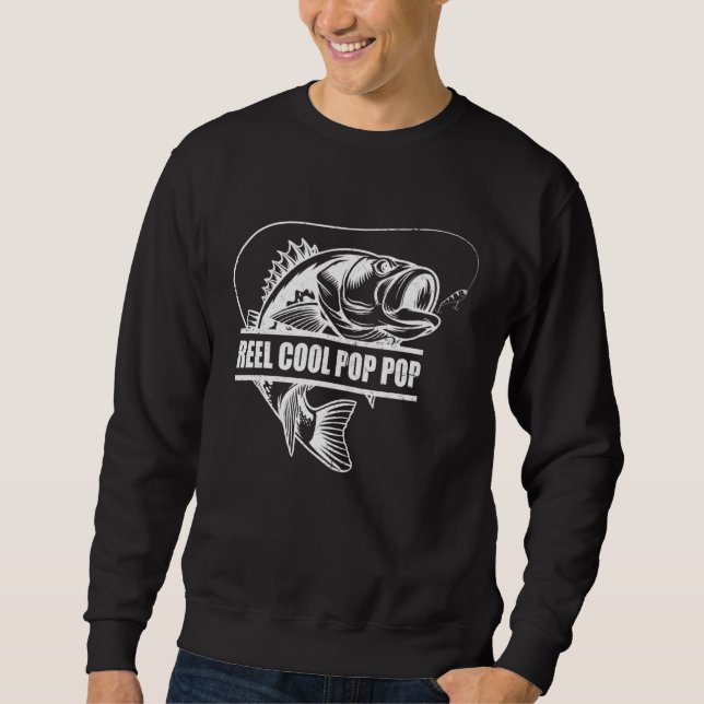 Sudadera Fathers Day  Pop Pop Dad Reel Cool Pop Pop Fishing (Anverso)