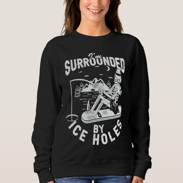 Sudadera Father's Day Winter Fishing Fisherman Ice Hole (Anverso)