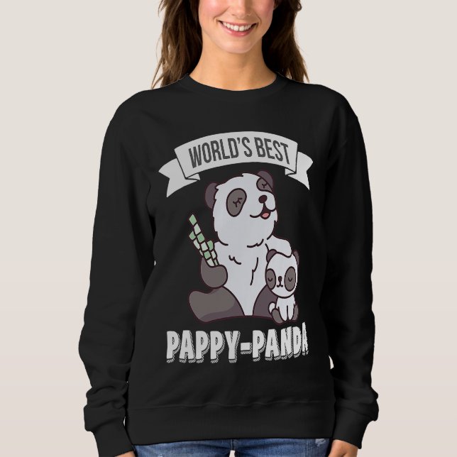Sudadera Father's Day  Worlds Best Pappy Panda (Anverso)