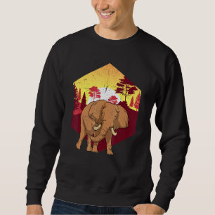 Sudadera Fauna salvaje África Safari Sabana Elefante solar