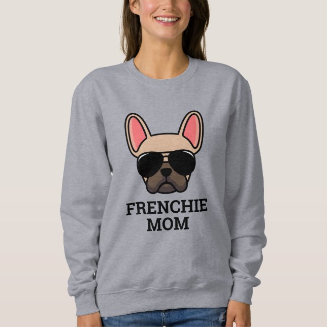 Sudadera Fawn ligero Bulldog francés Frenchie Dog Mom (Anverso)