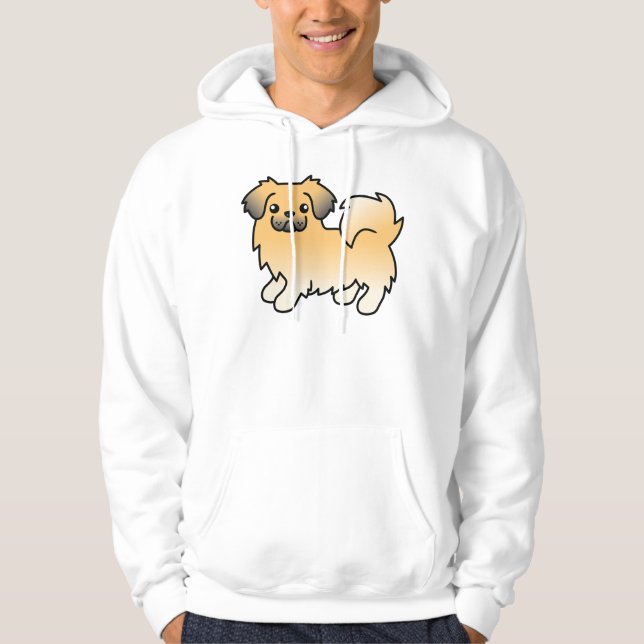 Sudadera Fawn Sable Tibetano Español Cute Cartog Perro (Anverso)