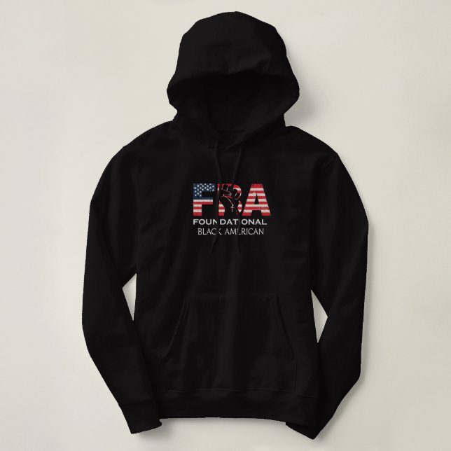Sudadera FBA Afroamericano Fundacional con Puño Levantado  (Diseño del anverso)