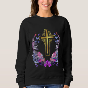 Sudadera Fe Católica Jesús Religión Católica Cruz Flujo