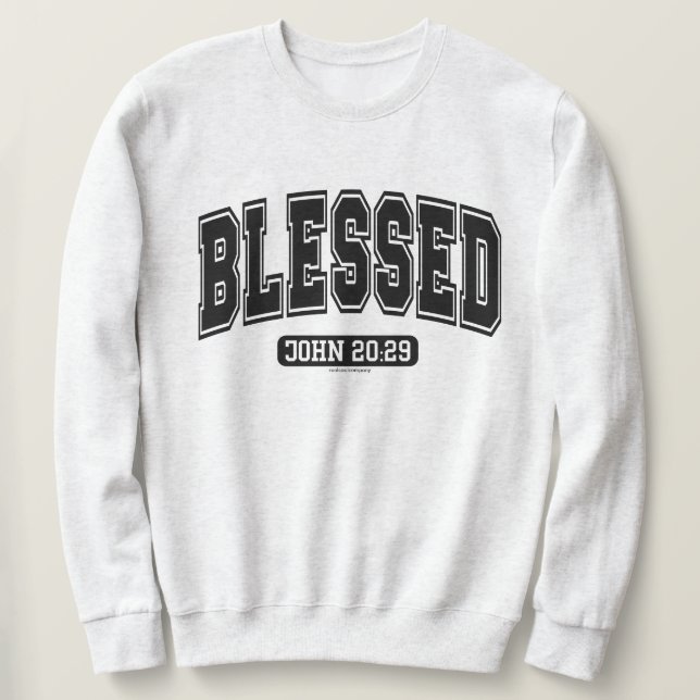 Sudadera Fe Cristiana Bendita (Anverso del diseño)