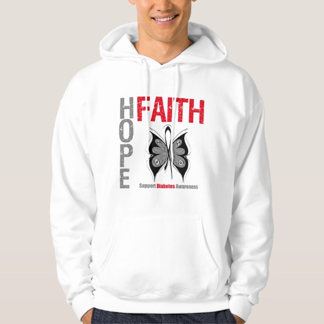 Sudadera Fe de la esperanza de la diabetes (Anverso)