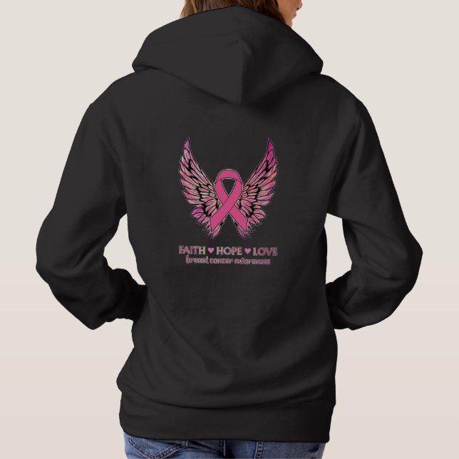 Sudadera Fe del Cáncer de Mama Esperanza Alas de Fe (Reverso)