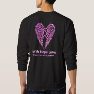 Sudadera Fe del Cáncer de Mama Esperanza Amor Cinta Rosa