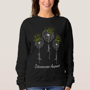 Sudadera Fe Esperanza Amor Conciencia de Osteosarcoma