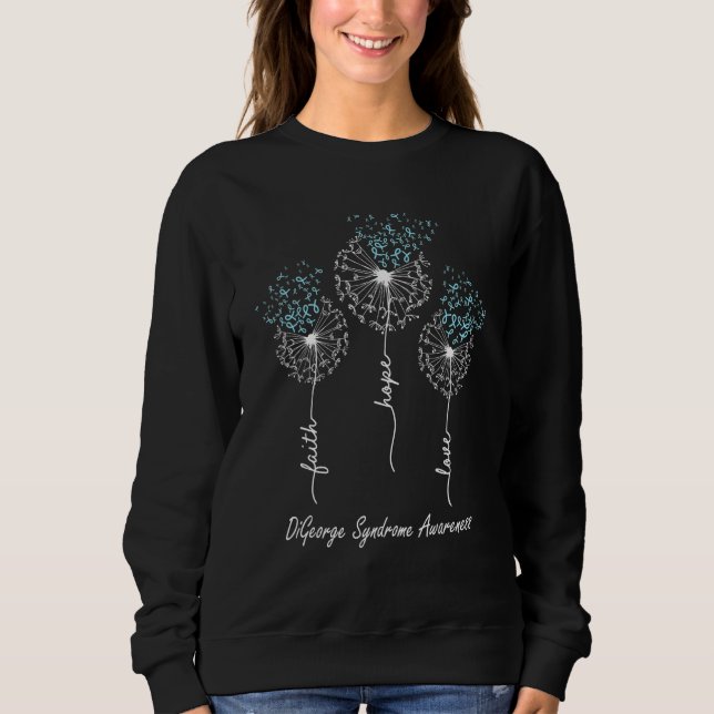 Sudadera Fe Esperanza Amor Conciencia del Síndrome de DiGeo (Anverso)