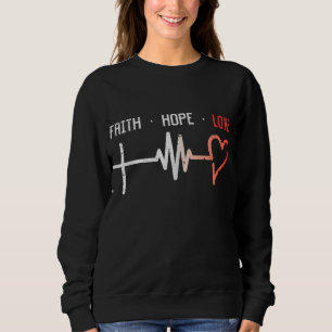 Sudadera Fe Esperanza Amor Cruzar el Corazón Dios Jesús Cri
