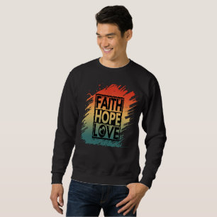 SUDADERA FE ESPERANZA AMOR VERSO INSPIRACIONAL MOTIVADOR