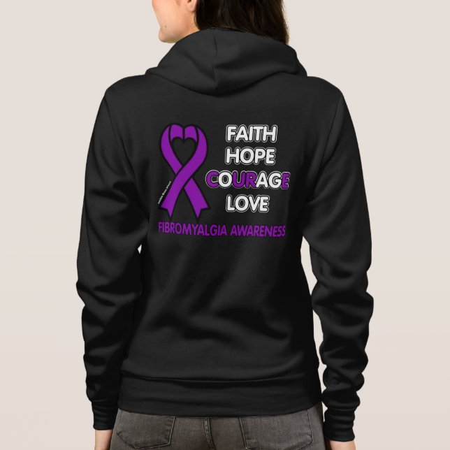 Sudadera Fe Esperanza Coraje El Amor... Fibro (Reverso)