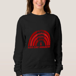 Sudadera Fe Esperanza Lucha Amor Rojo Arcoiris Día Mundial 