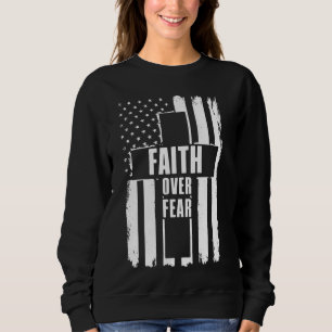 Sudadera Fe por el miedo Orgullo de Estados Unidos Cruz de