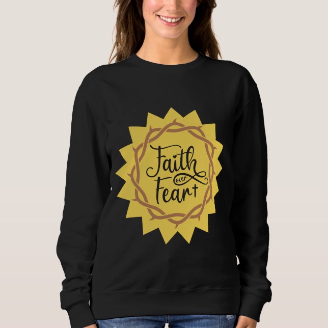Sudadera fe por miedo (Anverso)