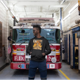 Sudadera Fe por miedo, bombero, fe cristiana