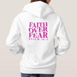 Sudadera Fe sobre Miedo Salmo 56:3 Versículo de la Biblia C