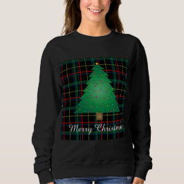 Sudadera fea de árbol de Navidad a cuadros