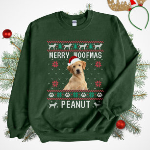 Sudadera fea de Navidad personalizada para perros 