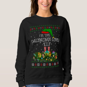 Sudadera Fea familia coincidente Soy el Cristo elfo dálmata