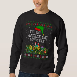 Sudadera Fea familia coincidente Yo soy el elfo del gato si