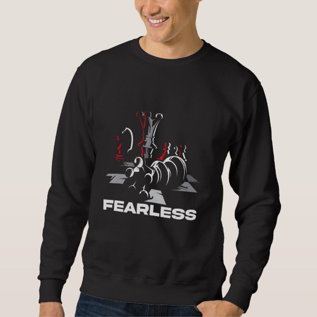 Sudadera Fearless Playing Chess Game Checkmate Chessboard C (Anverso)