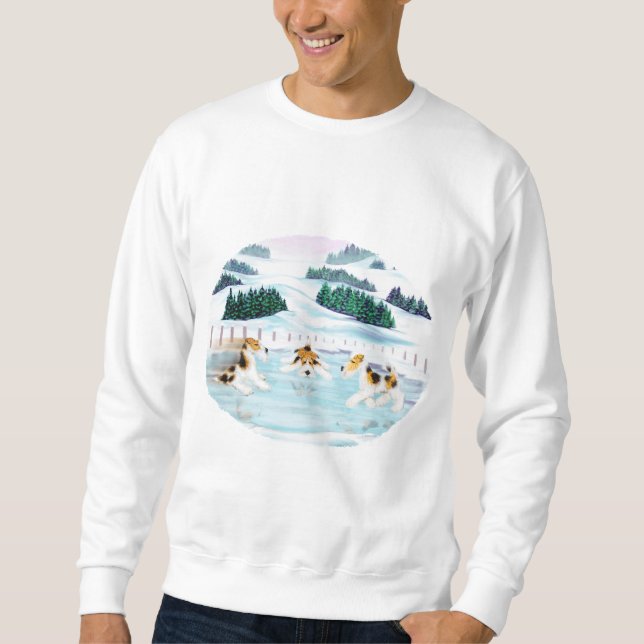 Sudadera Fecha de patinaje de Fox Terrier (Anverso)