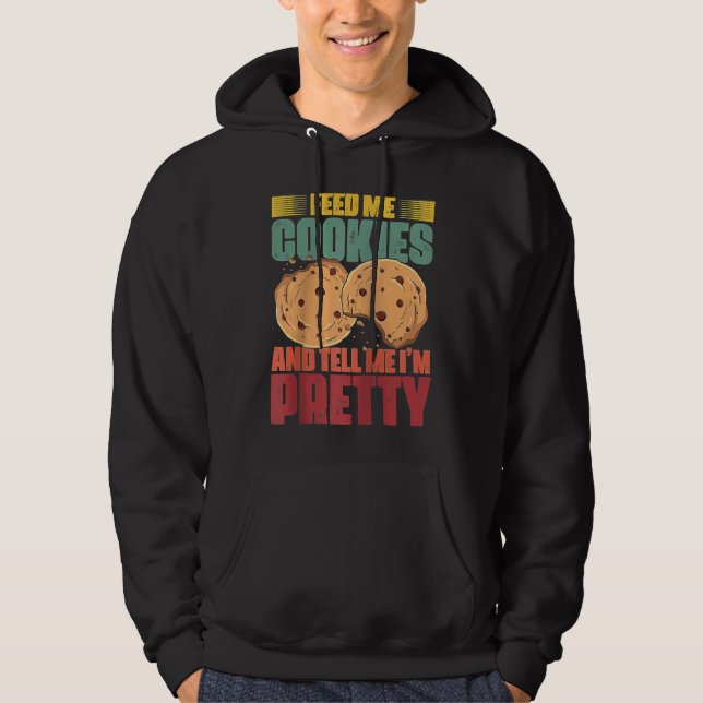 Sudadera Feed Me Cookies Retro Cookie Eater For A Cookie Ea (Anverso)