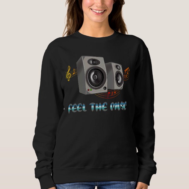 Sudadera Feed The Music Loudaltavoz Speaker Music Notes (Anverso)